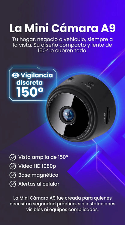 Mini Cámara Seguridad WIFI HD Visión Nocturna Recargable